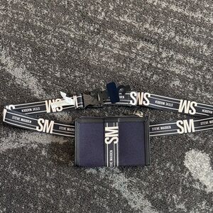 Steve Madden Black and White Belt Bag